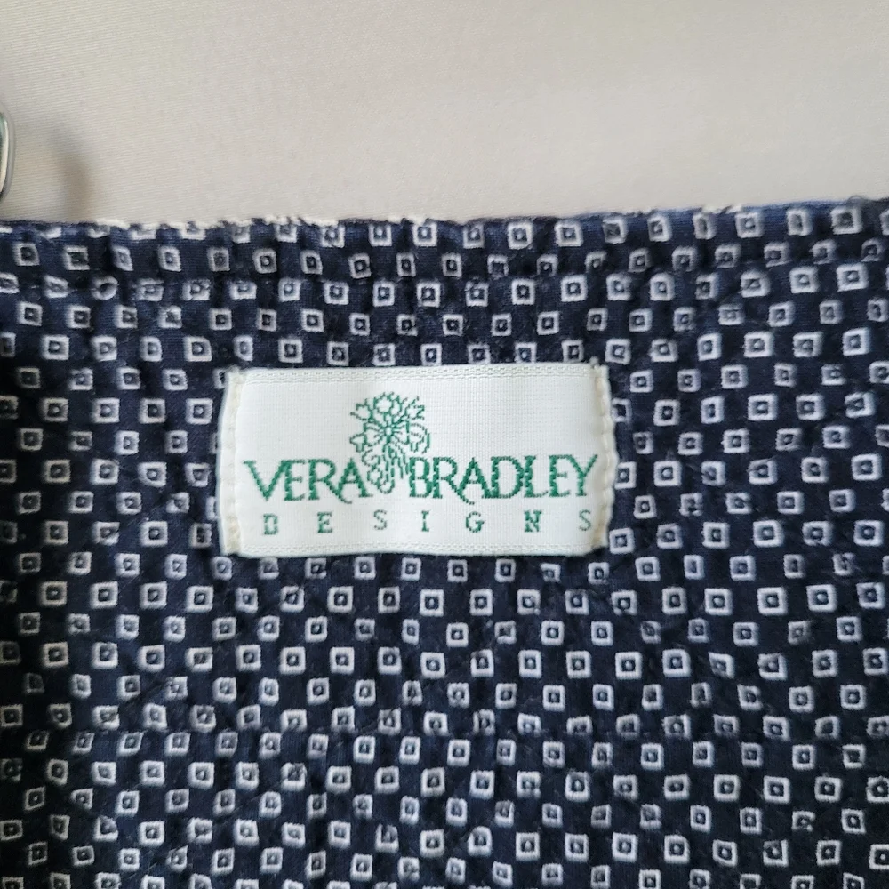 6 Vera Bradley Vintage Blue Coin‎ Leaf Print Quilted Reversible Table Placemats
